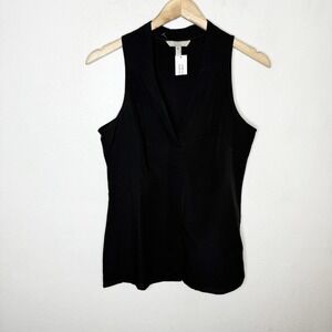 Banana Republic‎ Black Sleeveless V-neck Tank Top Minimalist Women's  XS